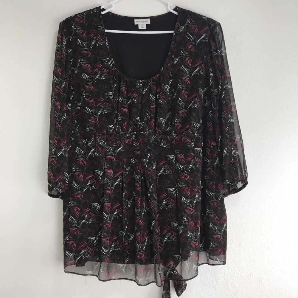 Motherhood Maternity sheer 3X top lined